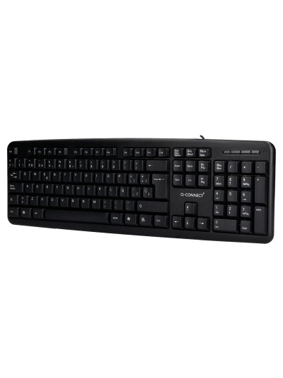 Teclado q-connect con cable 1,35 mt color negro