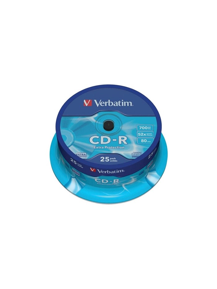 Verbatim cd - r 700mb 52x tarrina 25uds Verbatim cd - r 700mb 52x tarrina 25uds