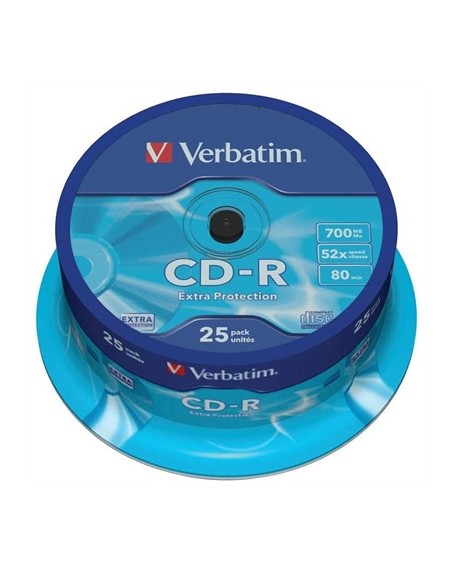 Verbatim cd - r 700mb 52x tarrina 25uds