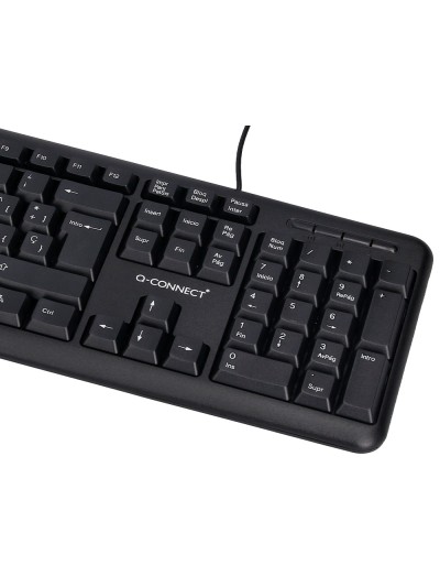 Teclado q-connect con cable 1,35 mt color negro