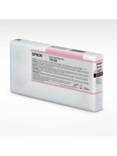 Cartucho tinta epson t9136 light magenta 200ml