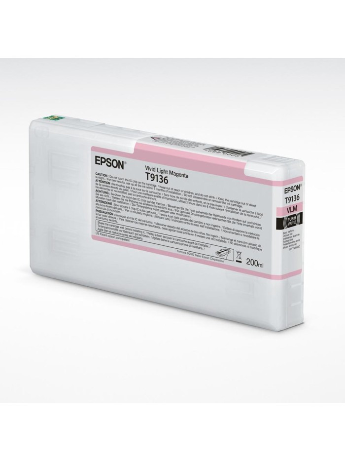 Cartucho tinta epson t9136 light magenta 200ml