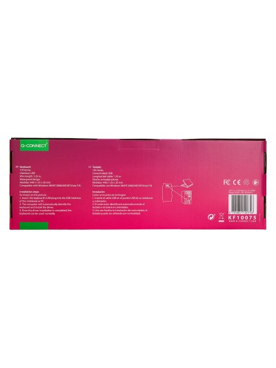 Teclado q-connect con cable 1,35 mt color negro