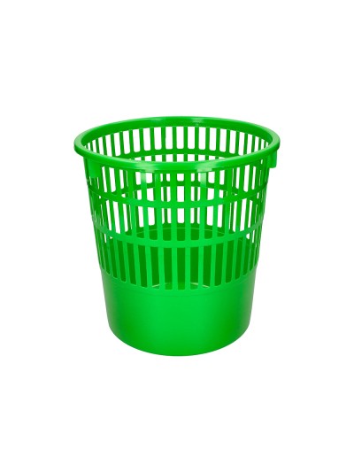 Papelera plastico q-connect 15 litros rejilla color verde 285x290 mm