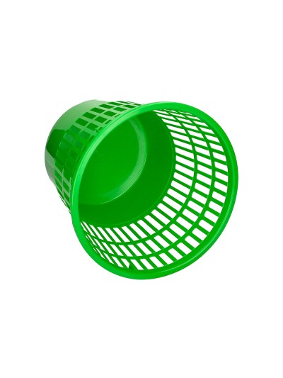 Papelera plastico q-connect 15 litros rejilla color verde 285x290 mm