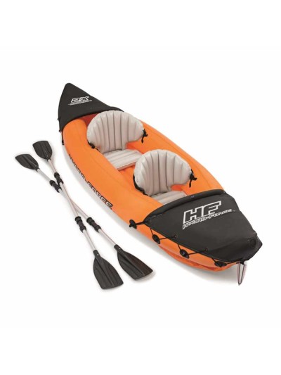 Bestway 65077 - kayak hinchable hydro - force lite - rapid con remos 2 personas 321 x 88 x 44 cm