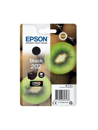 Cartucho tinta epson c13t02e14010 singlepack negro 202 claria premiun ink xp - 6000 - xp - 6005 - kiwi