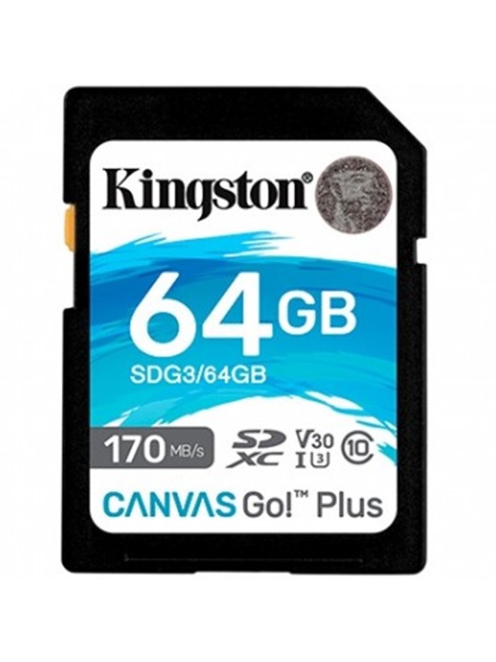 Tarjeta memoria sdxc 64gb kingston canvas go uhs - i cl10 r: 170mb - s w:90mb - s Tarjeta memoria sdxc 64gb kingston canvas go uhs - i cl10 r: 170mb - s w:90mb - s