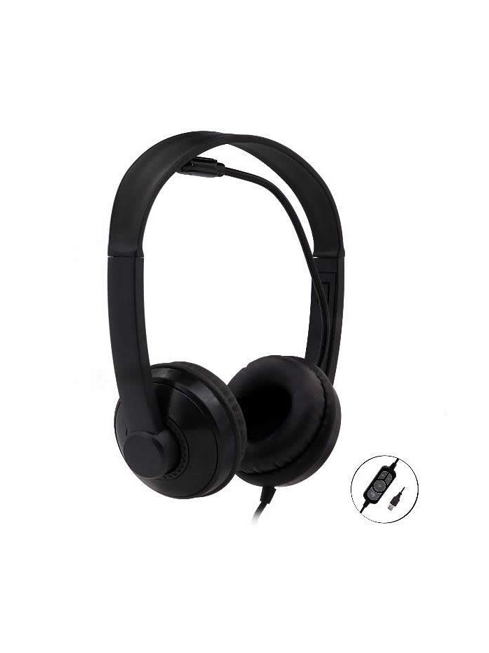 Auriculares nilox microfono control vol negro alambrico conexion usb Auriculares nilox microfono control vol negro alambrico conexion usb