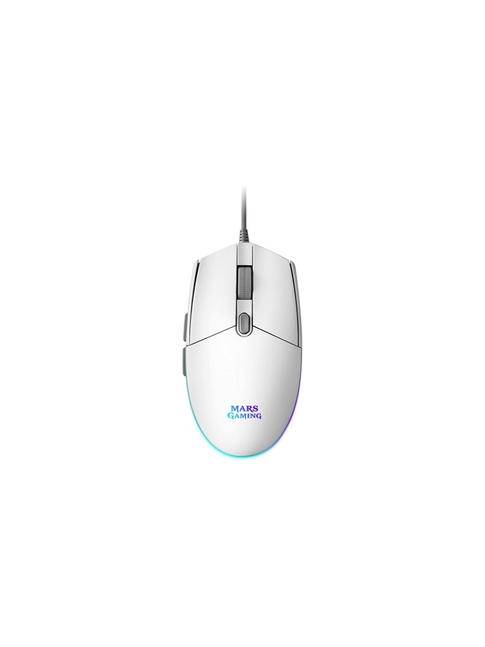 Mouse raton mars gaming mmgw optico usb 6 botones 3200ppp rgb blanco Mouse raton mars gaming mmgw optico usb 6 botones 3200ppp rgb blanco