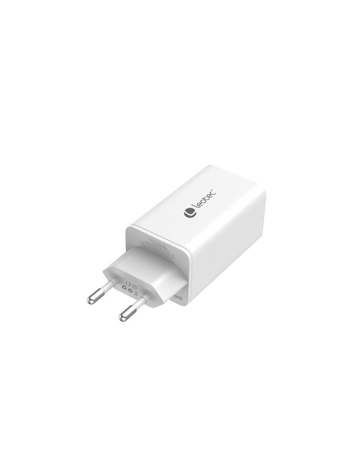 Cargador de pared leotec 65w carga rapida 2 usb tipo - c pd 1 usb - a blanco Cargador de pared leotec 65w carga rapida 2 usb tipo - c pd 1 usb - a blanco