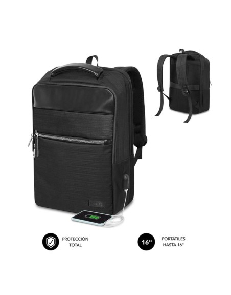 Mochila subblim business v2 ap para portatil 16 pulgadas negro