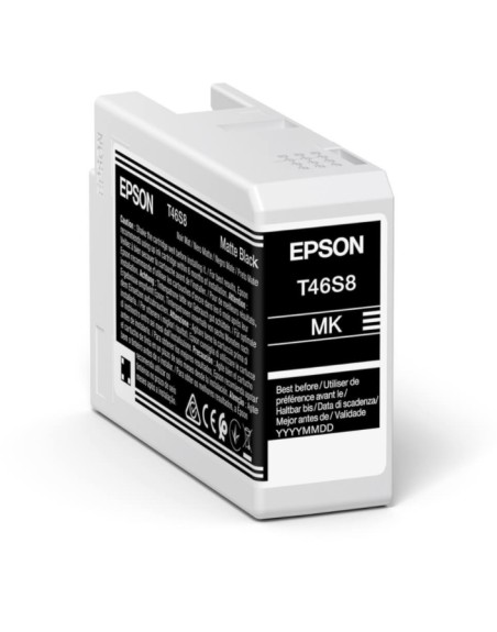 Cartucho tinta epson singlepack matte negro t46s8 ultrachrome pro 10 ink 25ml sc - p700