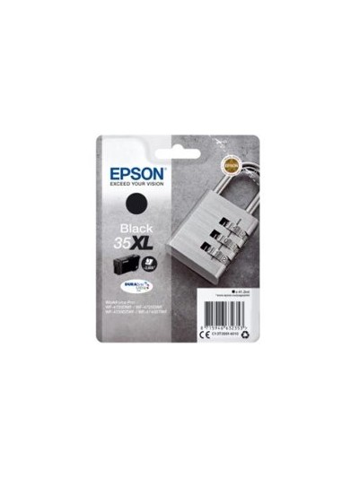 Cartucho tinta epson c13t35914010 negro 35xl - 2600 paginas - candado