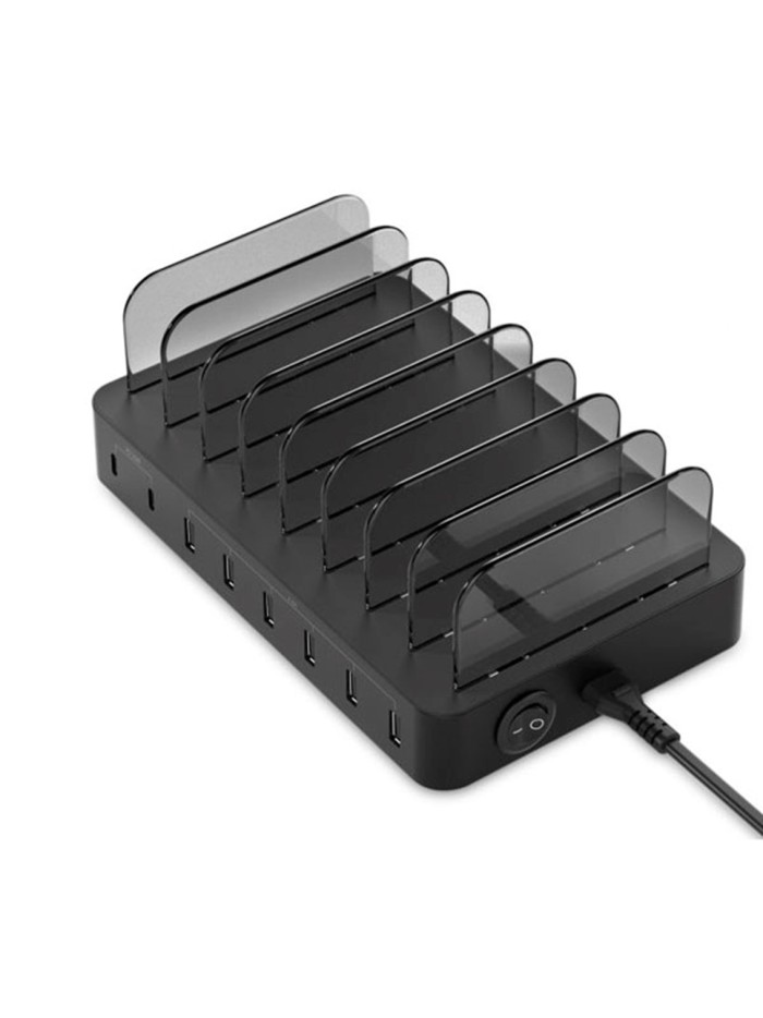 Estacion de carga conceptronic ozul02b pd 6 x usb tipo a - 2 x usb tipo c - 75w Estacion de carga conceptronic ozul02b pd 6 x usb tipo a - 2 x usb tipo c - 75w