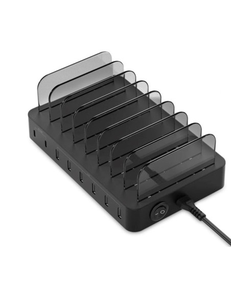 Estacion de carga conceptronic ozul02b pd 6 x usb tipo a - 2 x usb tipo c - 75w