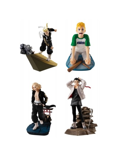 Set figuras megahouse petitrama series tokyo revengers toman heroic scenes