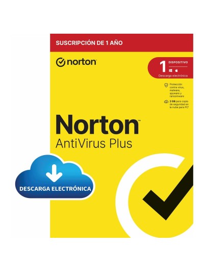 Antivirus norton antivirus plus 2gb español 1 usuario 1 dispositivo 1 año esd electronica