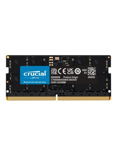 Memoria ram ddr5 16gb crucial - sodimm - 5600mhz - pc5 44800 - cl46 - 1.1v