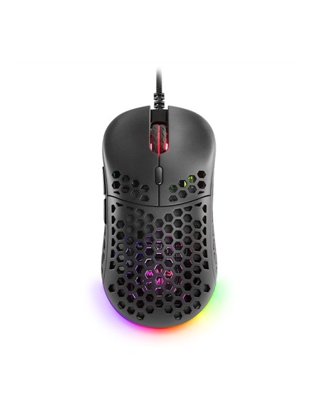 Mouse raton mars gaming optico usb 7 botones 12800ppp rgb negro