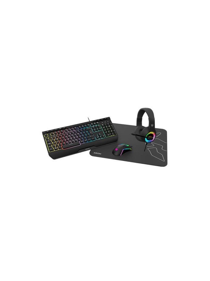 Pack krom kenya raton + teclado + alfombrilla + auriculares gaming Pack krom kenya raton + teclado + alfombrilla + auriculares gaming