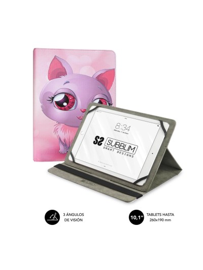 Funda subblim trendy case para tablet 10.1 pulgadas gato