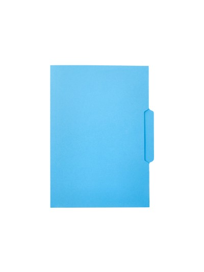Subcarpeta cartulina liderpapel folio pestaña central 240g/m2 azul
