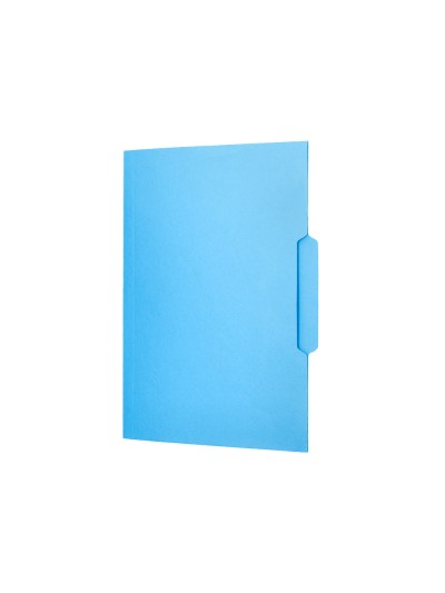 Subcarpeta cartulina liderpapel folio pestaña central 240g/m2 azul