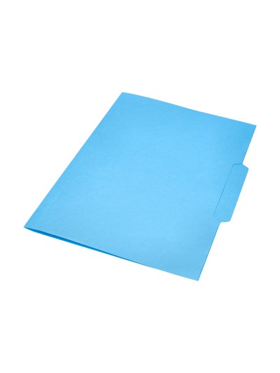 Subcarpeta cartulina liderpapel folio pestaña central 240g/m2 azul