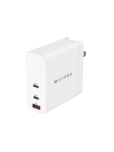 Cargador de pared universal hyper hyperjuice 140w 1x usb tipo a - 2x usb tipo c