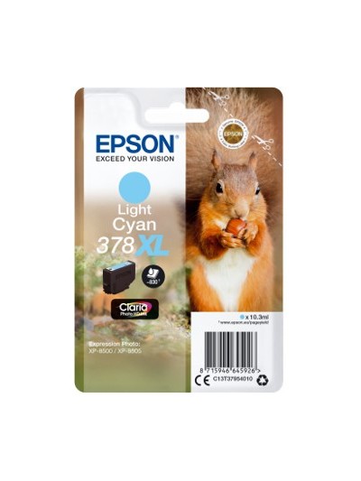 Cartucho tinta epson c13t37954010 singlepack light cyan 378xl claria photo hd ink ardilla