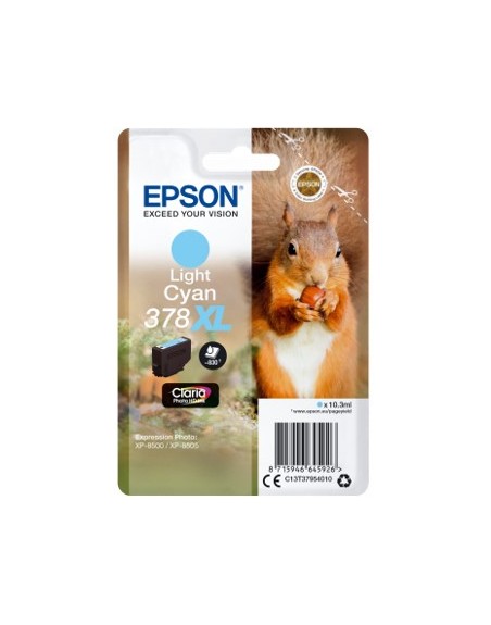Cartucho tinta epson c13t37954010 singlepack light cyan 378xl claria photo hd ink ardilla