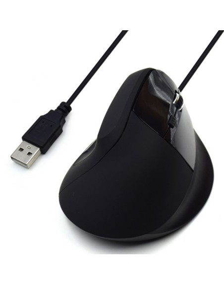 Mouse raton vertical ergonomico ewent ew3157 usb - 1800dpi - negro