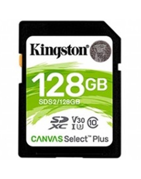 Memoria sdxc 128gb kingston canvas select plus uhs - i u3 - cl10 - r: 100mb - s w:85mb - s