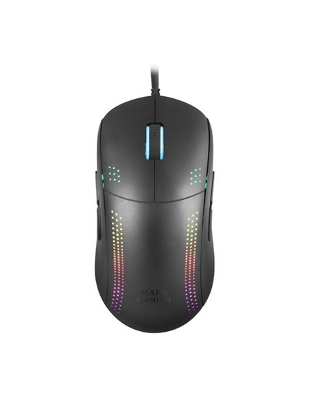 Mouse raton mars gaming mmpro optico 9 botones 32000ppp negro