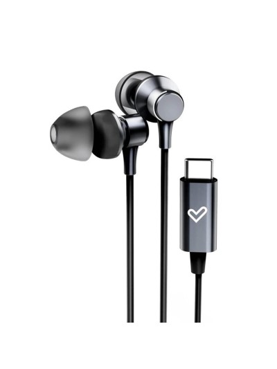 Auriculares energy sistem metallized usb tipo c negro