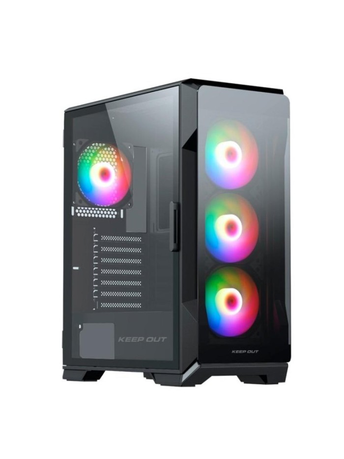 Caja ordenador gaming keep out xc - 901 pro e - atx argb cristal templado negro Caja ordenador gaming keep out xc - 901 pro e - atx argb cristal templado negro