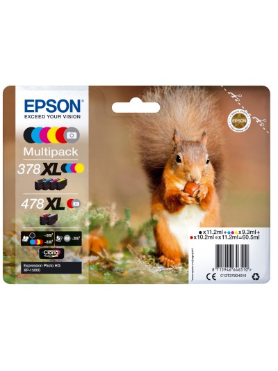 Multipack cartucho epson c13t379d4010 6 colores 378xl - 478xl
