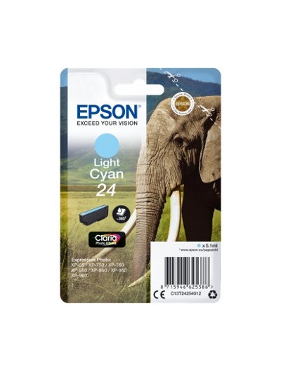 Cartucho tinta epson c13t24254012 cian claro elefante