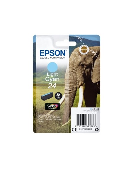 Cartucho tinta epson c13t24254012 cian claro elefante