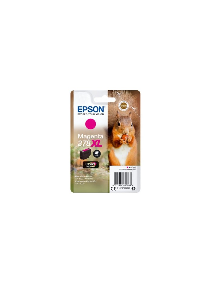 Cartucho tinta epson c13t37934010 singlepack magenta 378xl claria photo hd ink ardilla Cartucho tinta epson c13t37934010 singlepack magenta 378xl claria photo hd ink ardilla