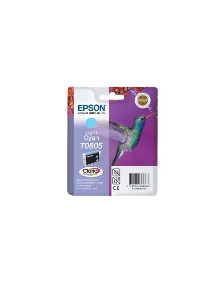Cartucho tinta epson t0805 cian claro 7.4ml stylus photo r265 - 360 - rx560 - colibri
