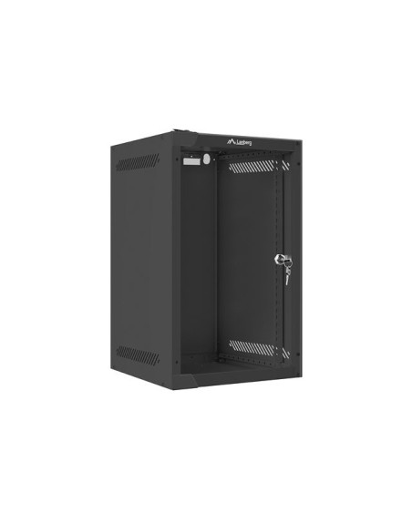Armario rack lanberg 9u 280x310 auto ensamblado 10 pulgadas hasta 20 kg negro