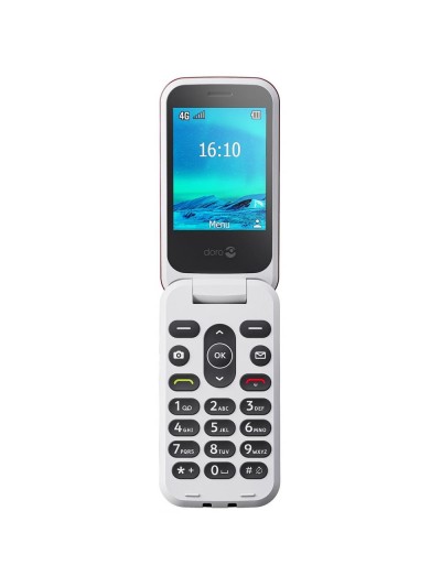 Telefono movil doro 2880 4g blanco y rojo