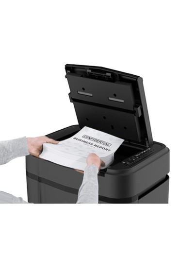 Destructora de documentos q-connect capacidad de corte 120 h auto / 10 h manual destruye grapas clips y
