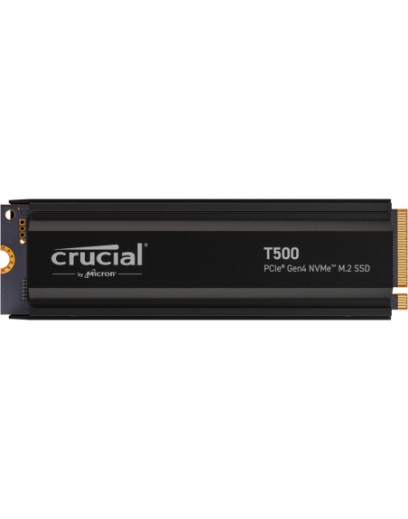 Disco duro interno solido ssd crucial t500 2tb pcie nvme 4.0 x4 con hs
