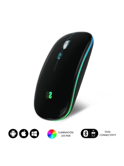 Raton inalambrico subblim submo - ldflat1 negro