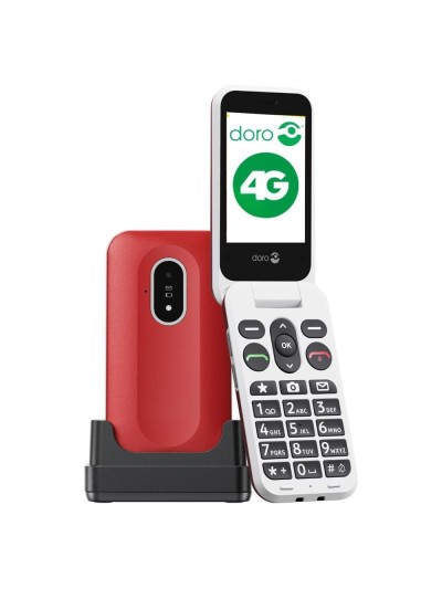 Telefono movil doro leva l20 - 2.8 pulgadas - 4g - rojo - blanco