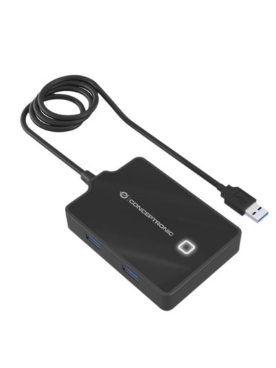 Hub usb 3.0 conceptronic hubbies11b 4 puertos y cable de 90cm con alimentador