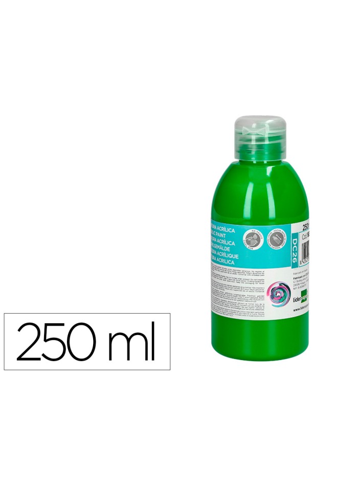 Pintura acrilica liderpapel bote de 250 ml verde Pintura acrilica liderpapel bote de 250 ml verde